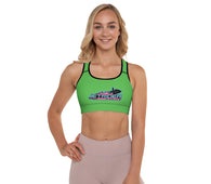 Jet Rider Nation Green Padded Sports Bra