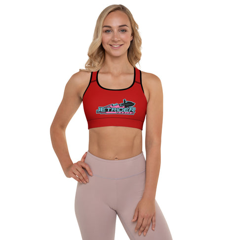 Jet Rider Nation Red Padded Sports Bra