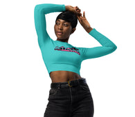 JRN Ladies Turquoise Crop-Top Long Sleeve