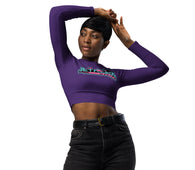 JRN Ladies Purple Crop-Top Long Sleeve