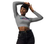 JRN Ladies Gray Crop-Top Long Sleeve